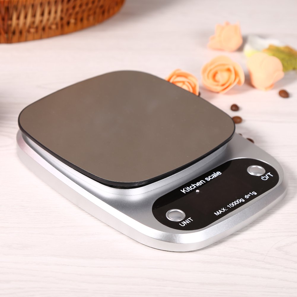 Balanza de cocina para alimentos 1 pieza 10 kg/g Balanza de cocina digital Balanza electrónica con pantalla LCD